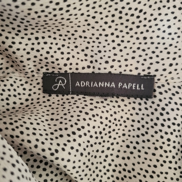 Adrianna Papell Taupe Tie Neck Blouse Size 1X - Picture 5 of 5